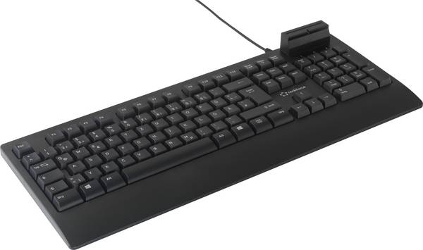 Renkforce RF-CKB-200 USB Tastatur Deutsch, QWERTZ Schwarz Chipkarten-Leser