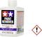 Behälter mit 'Paint Remover' Etikett, Volumen 250 ml. Warnhinweis: Entzündlich und reizend. Quadratisches Gefahrensymbol mit Ausrufezeichen.