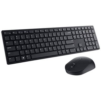 Dell Pro KM5221W Funk Tastatur, Maus-Set Geräuscharme Tasten US-Englisch, QWERTY Schwarz-0