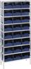 raaco 181112 Lagerregal-Komplettregal (B x H x T) 92 x 200 x 34 cm Stahl, Polypropylen Blau, Silber