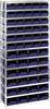 raaco 181150 Lagerregal-Komplettregal (B x H x T) 92 x 200 x 34 cm Stahl, Polypropylen Silber, Blau