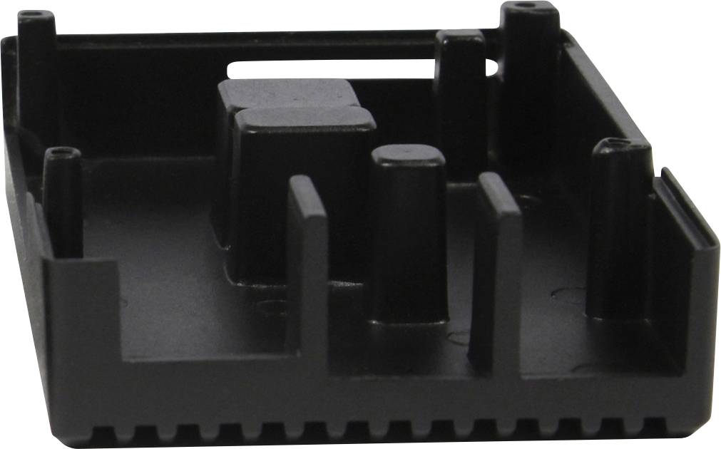 Allnet Leiterplatte Aluminiumgehäuse Passend für (Entwicklungskits): Raspberry Pi® inkl. passiven Kühler Schwarz-1