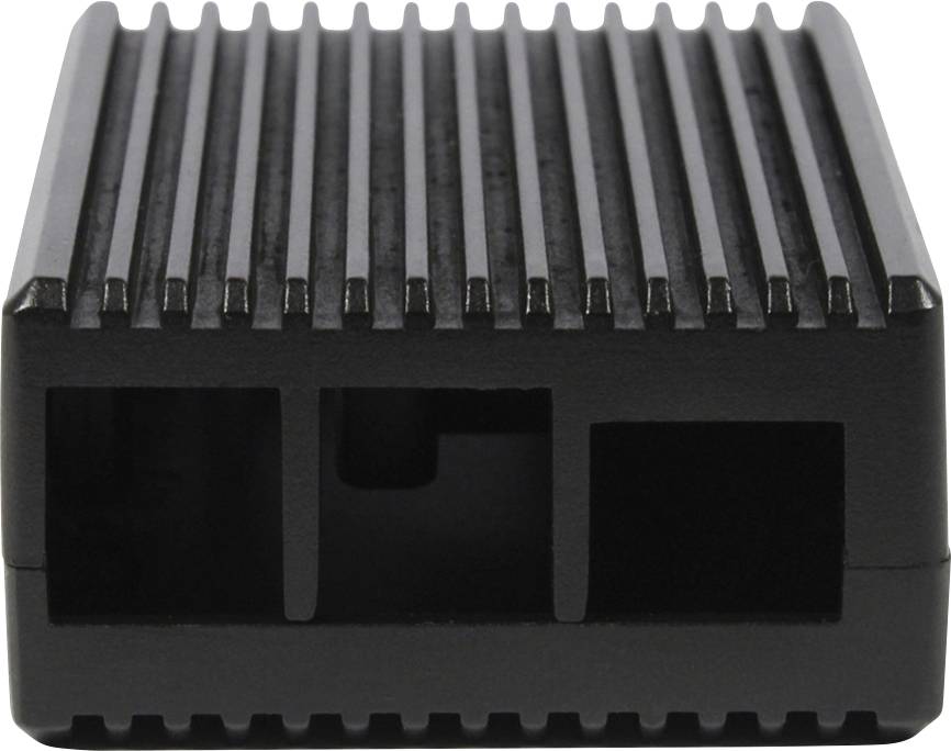 Allnet Leiterplatte Aluminiumgehäuse Passend für (Entwicklungskits): Raspberry Pi® inkl. passiven Kühler Schwarz-3