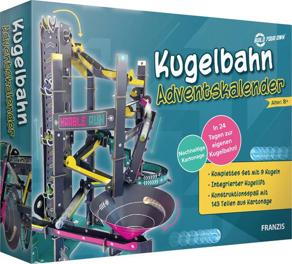 FRANZIS Kugelbahn Adventskalender Basteln, Spielwaren, Bausätze Adventskalender Altersklasse ab 8 Jahre