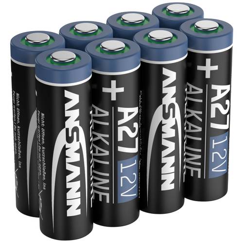 Thumbnail - Ansmann A27 Spezial-Batterie 27 A Alkali-Mangan 12 V 8 St.