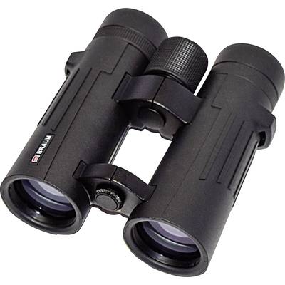 Schwarzes Fernglas für Beobachtungen, mit robustem Design und ergonomischen Griffen, geeignet für Outdoor-Aktivitäten wie Wandern.