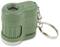 'Mini-Taschenmikroskop in olivgrün mit Schlüsselanhänger. Kompaktes Design, ideal für unterwegs und einfache Handhabung.'
