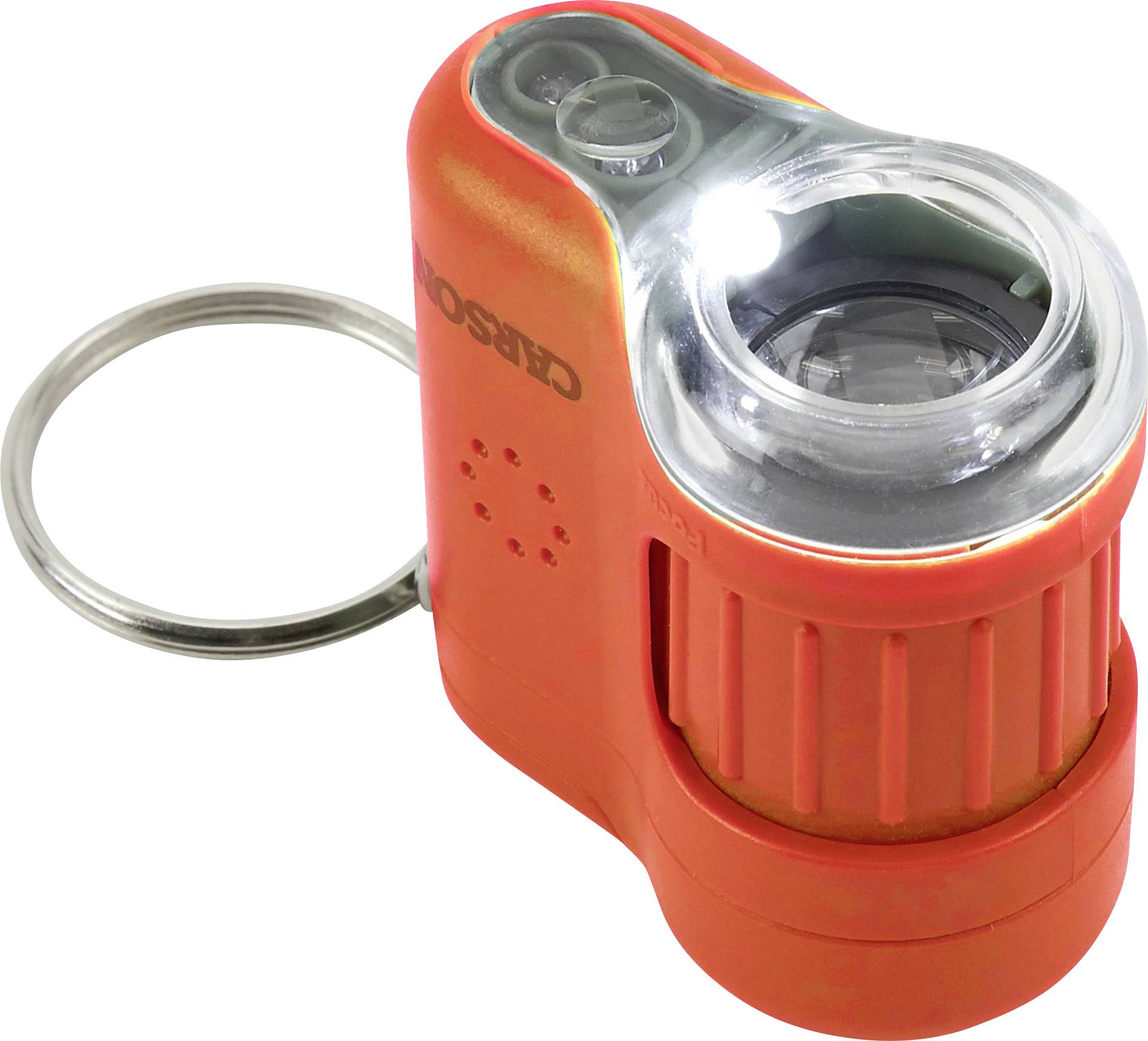 Carson Optical MM-280O Carson MICROMINI 20X, Digitales Mikroskop, 20x, Orange, Silber, LED, Akku, 23 mm Taschen-Mikrosko