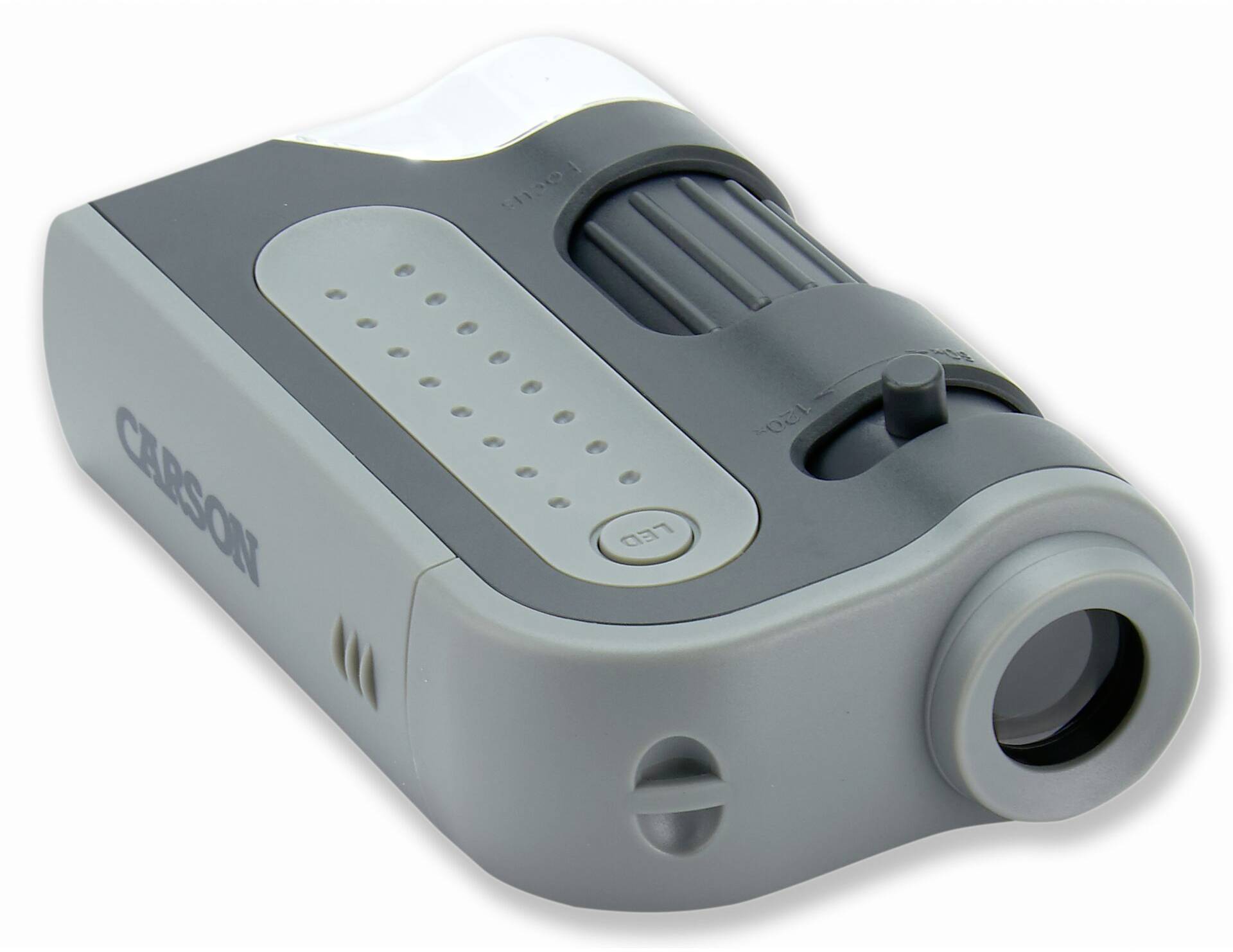 Ein tragbares, graues Monokular mit Gummiarmierung und Fokussierrad, geeignet für Naturbeobachtungen und Outdoor-Aktivitäten.