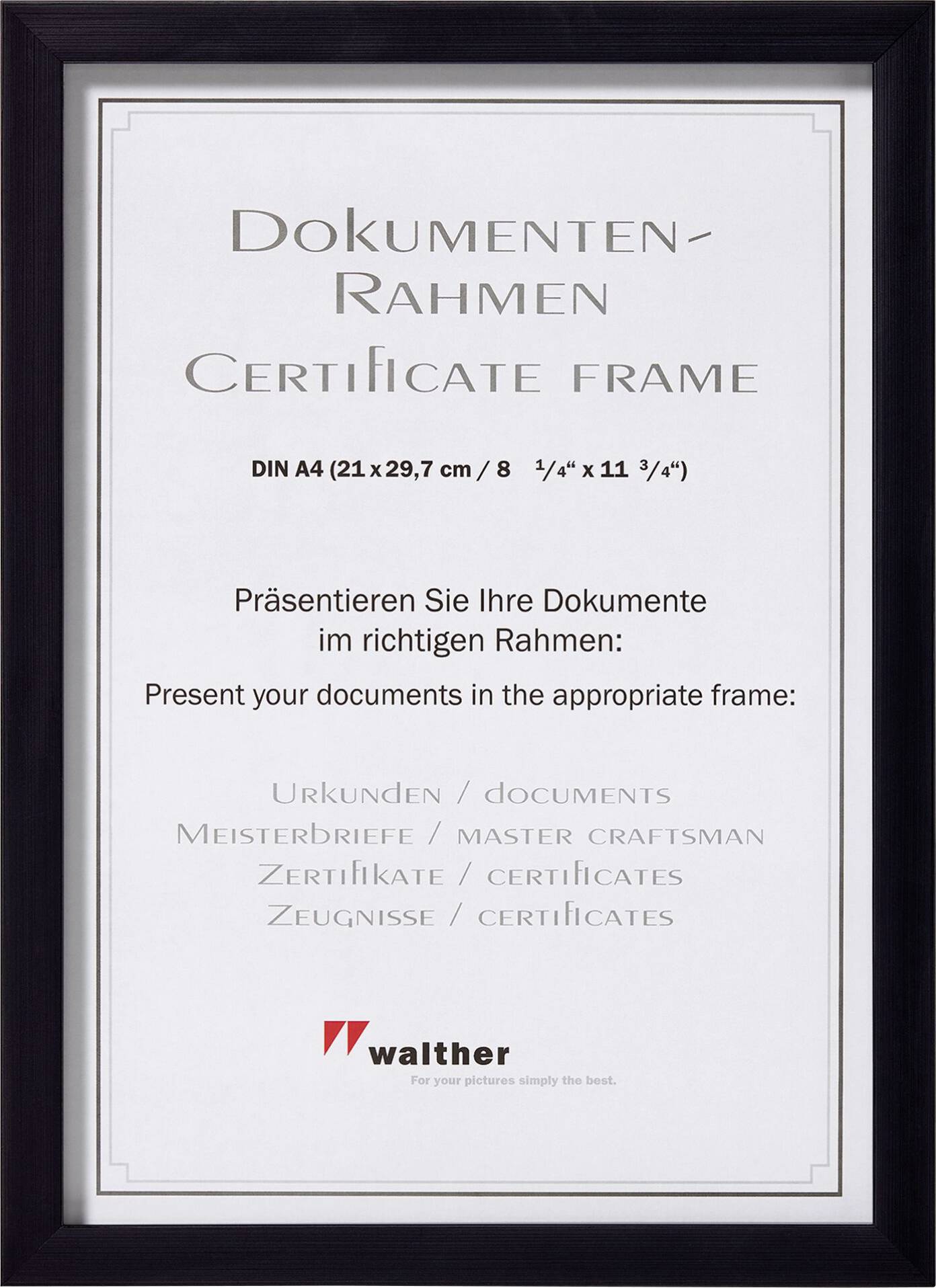 WALTHER JK-130-B Bilder Wechselrahmen Papierformat: 20 x 15 cm Schwarz