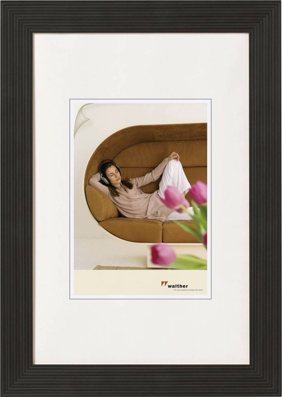 walther+ design HI318B Bilder Wechselrahmen Papierformat: 13 x 18 cm Schwarz