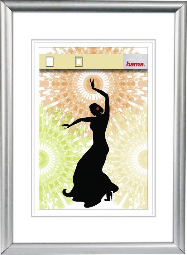 hama 00066842 Kunststoffrahmen "Madrid", Silber, 21 x 29,7 cm, DIN A4