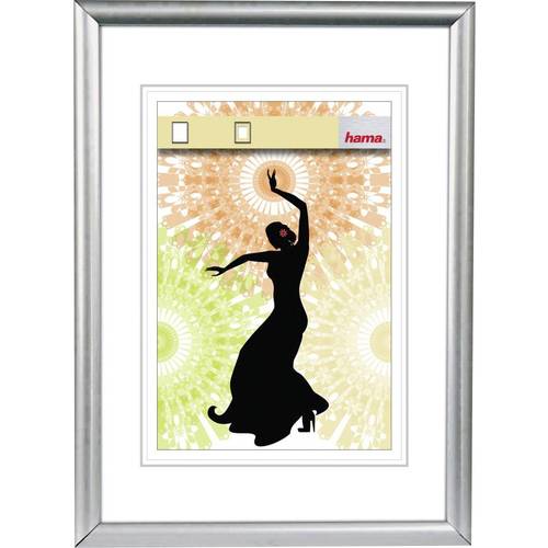 hama 00066842 Kunststoffrahmen Madrid, Silber, 21 x 29,7 cm, DIN A4