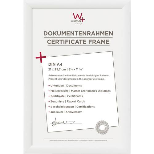 walther+ design KP130W Bilder Wechselrahmen Papierformat: DIN A4 Weiß