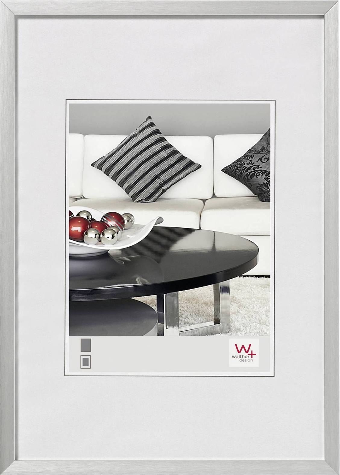 walther+ design AJ030S Bilder Wechselrahmen Papierformat: 20 x 30 cm Silber
