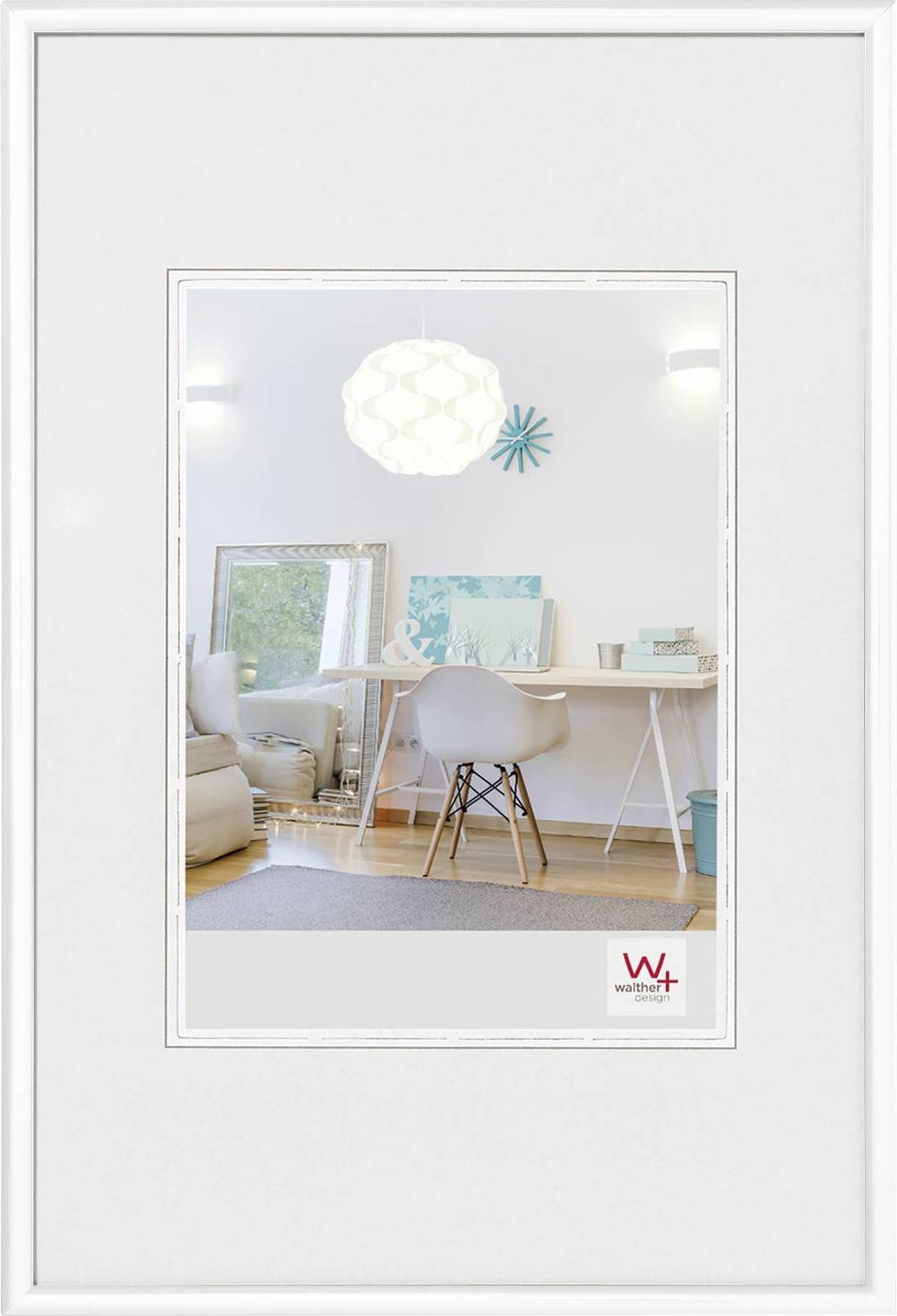 walther+ design KV015W Bilder Wechselrahmen Papierformat: 10 x 15 cm Weiß
