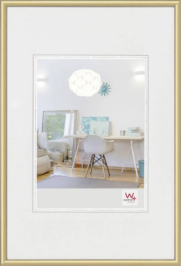 walther+ design KV015G Bilder Wechselrahmen Papierformat: 10 x 15 cm Gold
