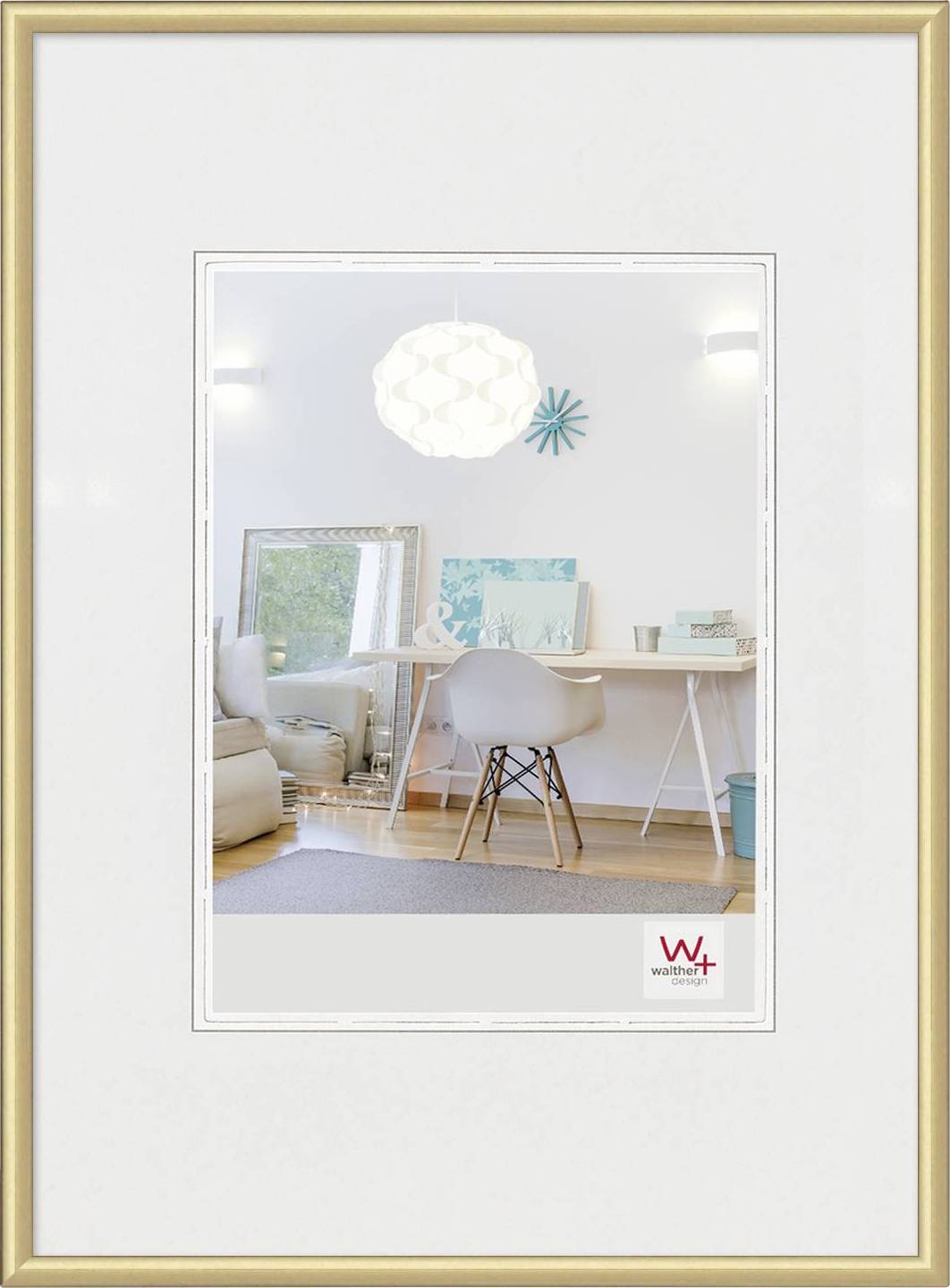 walther+ design KV318G Bilder Wechselrahmen Papierformat: 13 x 18 cm Gold
