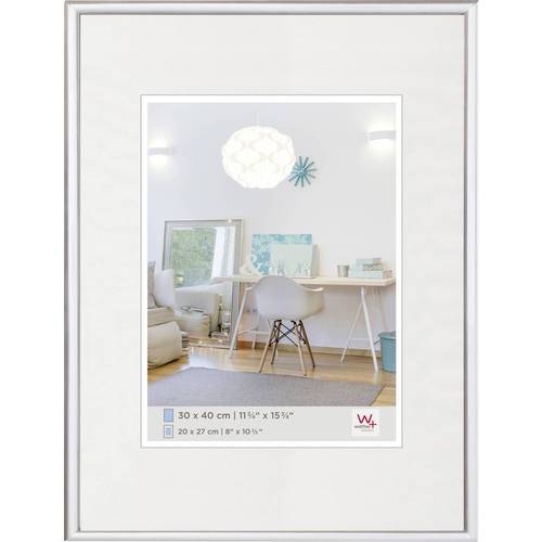 walther+ design KV040S Bilder Wechselrahmen Papierformat: 30 x 40 cm Silber