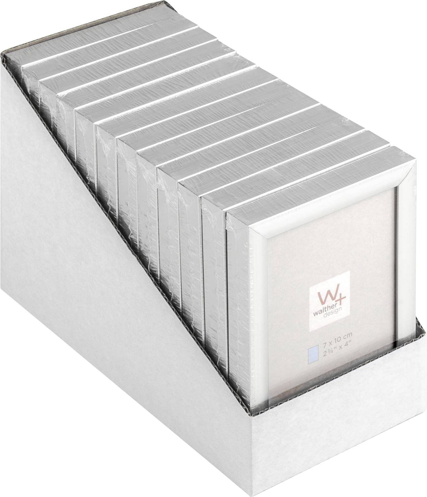 walther+ design 12 X KV712S Bilder Wechselrahmen Papierformat: 7 x 10 cm Silber