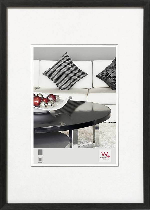 walther+ design AJ130B Bilder Wechselrahmen Papierformat: DIN A4 Schwarz
