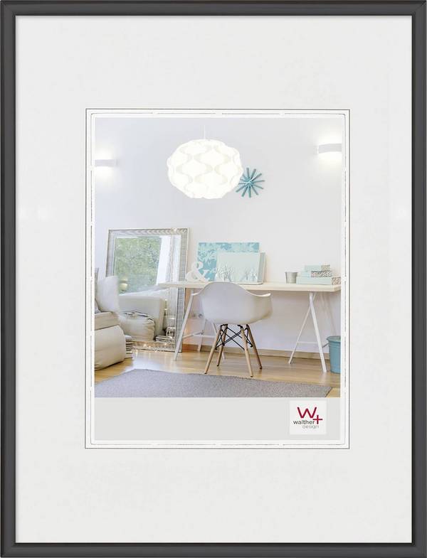 walther+ design KV824B Bilder Wechselrahmen Papierformat: 18 x 24 cm (B x H) 18 cm x 24 cm Schwarz