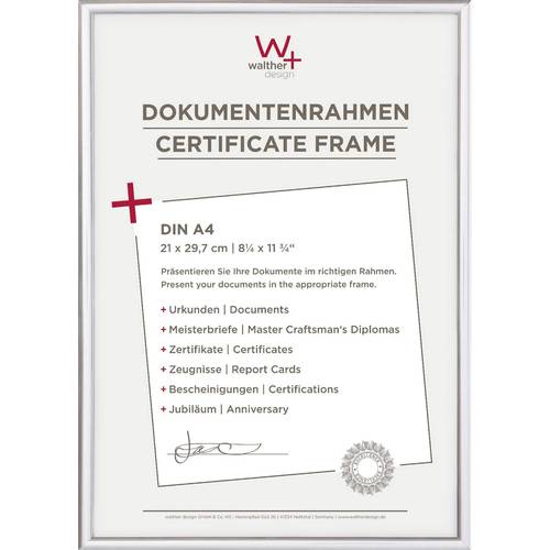 walther+ design KV130S Bilder Wechselrahmen Papierformat: DIN A4 Silber