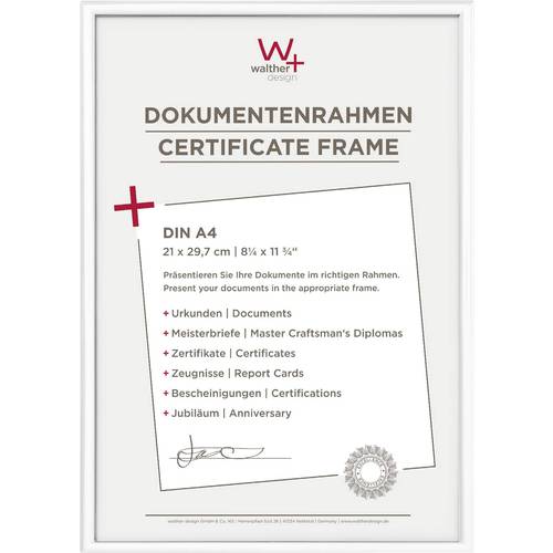 walther+ design KV130W Bilder Wechselrahmen Papierformat: DIN A4 Weiß