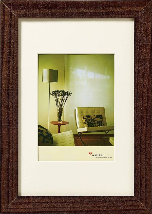 walther+ design HO520N Bilder Wechselrahmen Papierformat: 20 x 15 cm (B x H) 15 cm x 20 cm Nussbaum