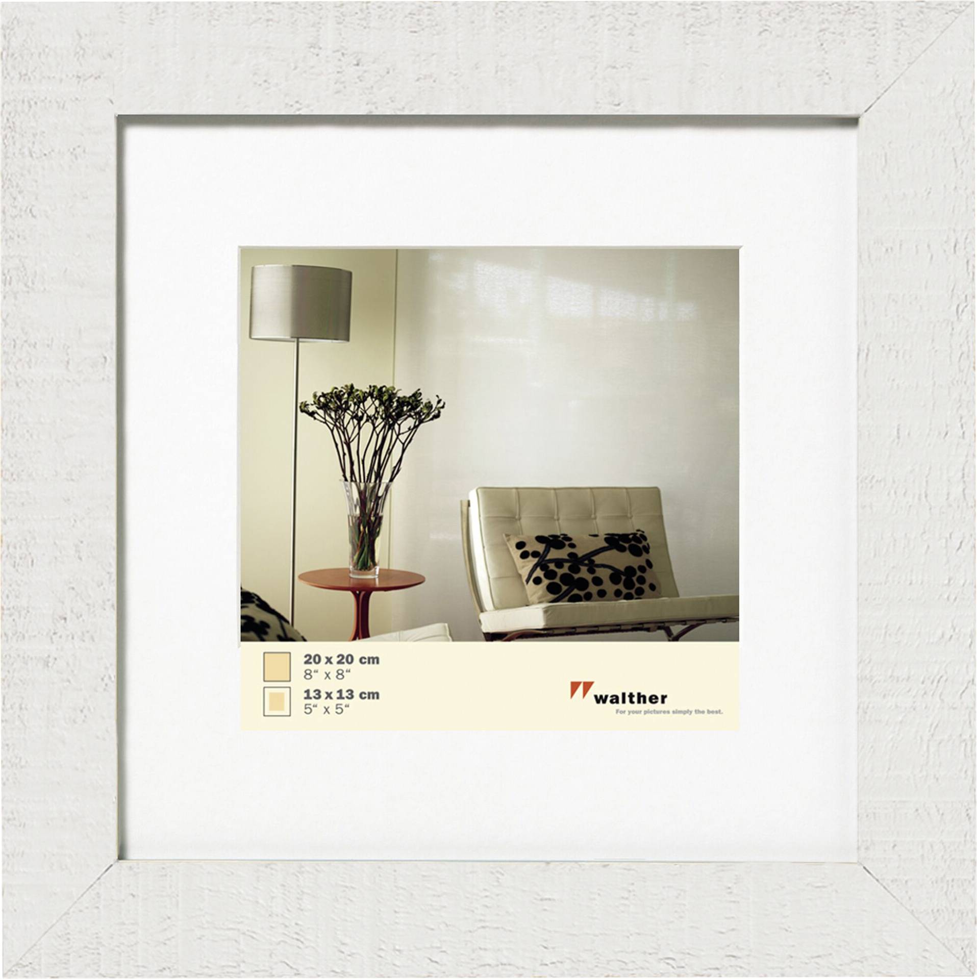 walther+ design HO220V Bilder Wechselrahmen Papierformat: 20 x 20 cm Weiß