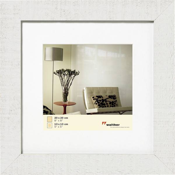 walther+ design HO220V Bilder Wechselrahmen Papierformat: 20 x 20 cm (B x H) 245 mm x 247 mm Weiß