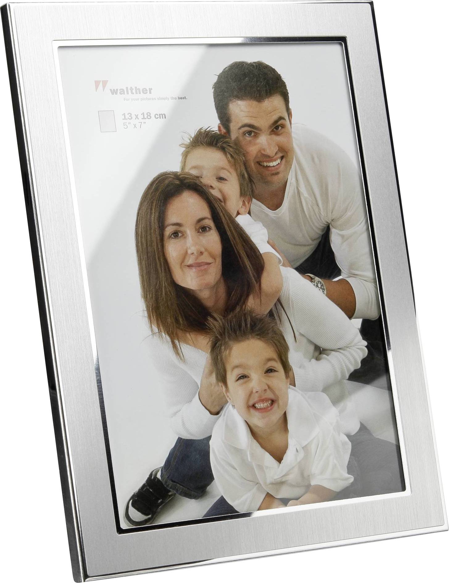 walther+ design PJ318S Bilder Wechselrahmen Papierformat: 13 x 18 cm Silber