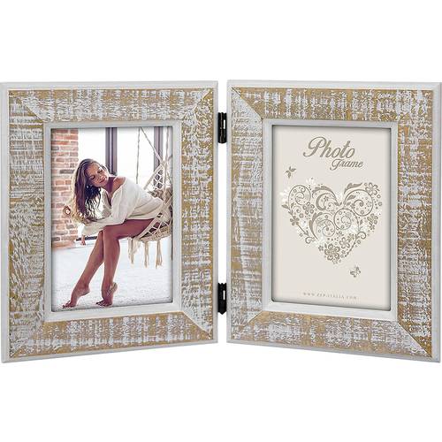 ZEP WW3557 Bilder Wechselrahmen Papierformat: 13 x 18 cm Braun, Weiß