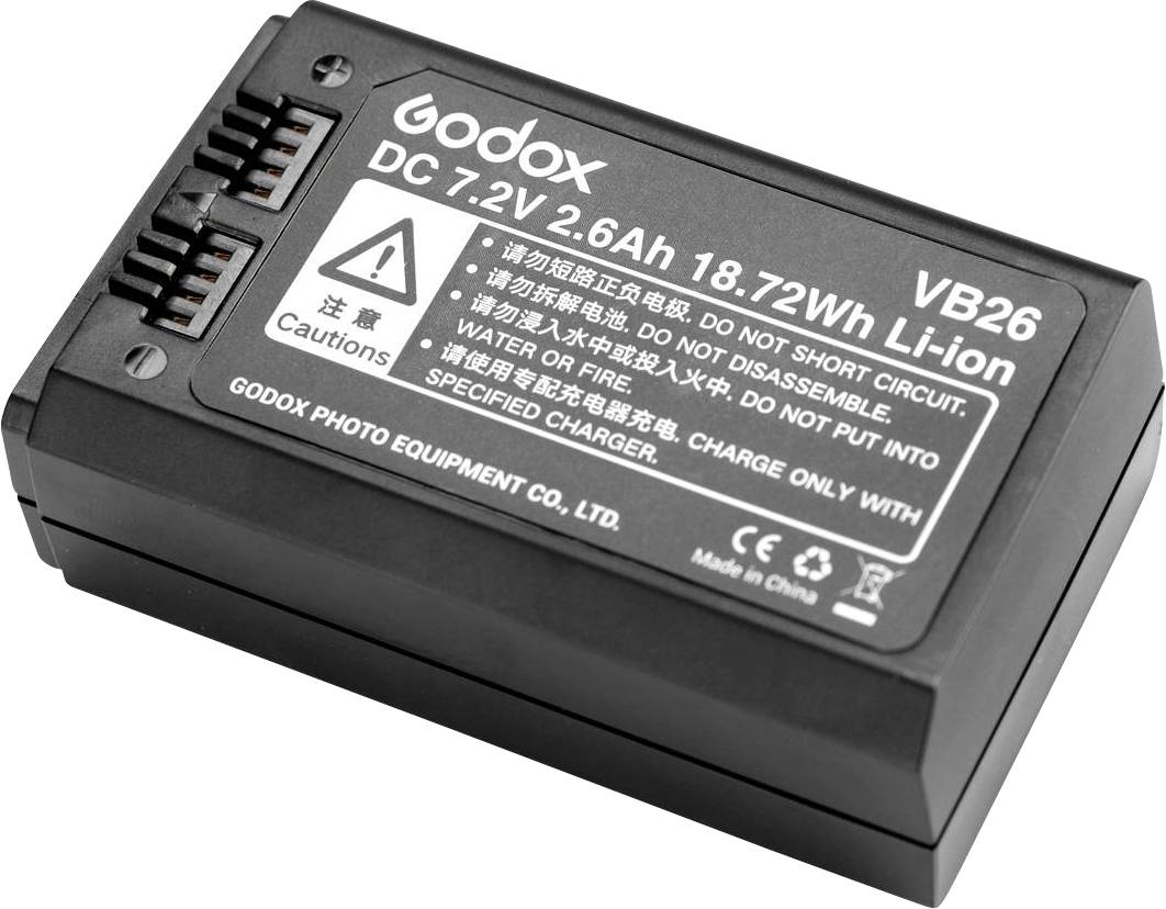 Godox Godox VB-26, Speziell, Lithium-Ion (Li-Ion), 2600 mAh, 7,2 V, 72 Wh Kamera-Akku 2600 mAh