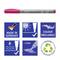 Ein pinker Kalligrafiestift von Staedtler mit der Aufschrift 'MADE IN GERMANY', 'UV', 'COLOUR BRILLIANCE', 'HOUSING 97% RECYCLED PLASTIC'.