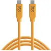 Tether Tools USB-Kabel USB 3.2 Gen1 USB-C® Stecker, USB-C® Stecker 4.60 m Orange vergoldete Steckkontakte CUC15-ORG