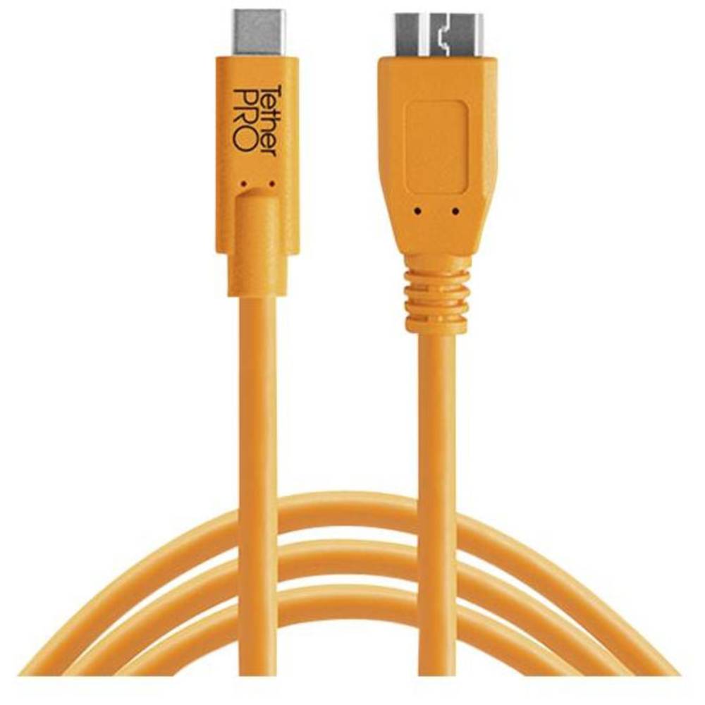 Tether Tools TetherPro USB-C to 3.0 Micro-B 4,6m oranje