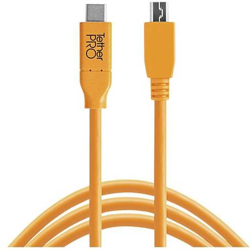 Thumbnail - Tether Tools USB-Kabel USB 2.0 USB-C® Stecker, USB-Micro-B Stecker 4.60 m Orange CUC2515-ORG
