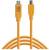 Orangefarbenes USB-Kabel mit der Aufschrift 'Tether Pro'.