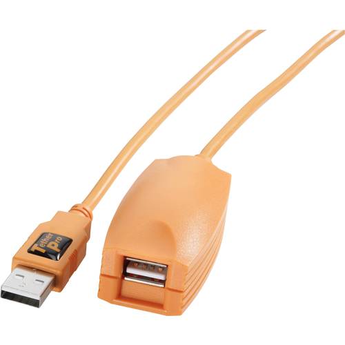 Tether Tools USB-Kabel USB 2.0 USB-A Stecker, USB-A Buchse 5.00 m Orange Aktiv mit Signalverstärkung CU1917