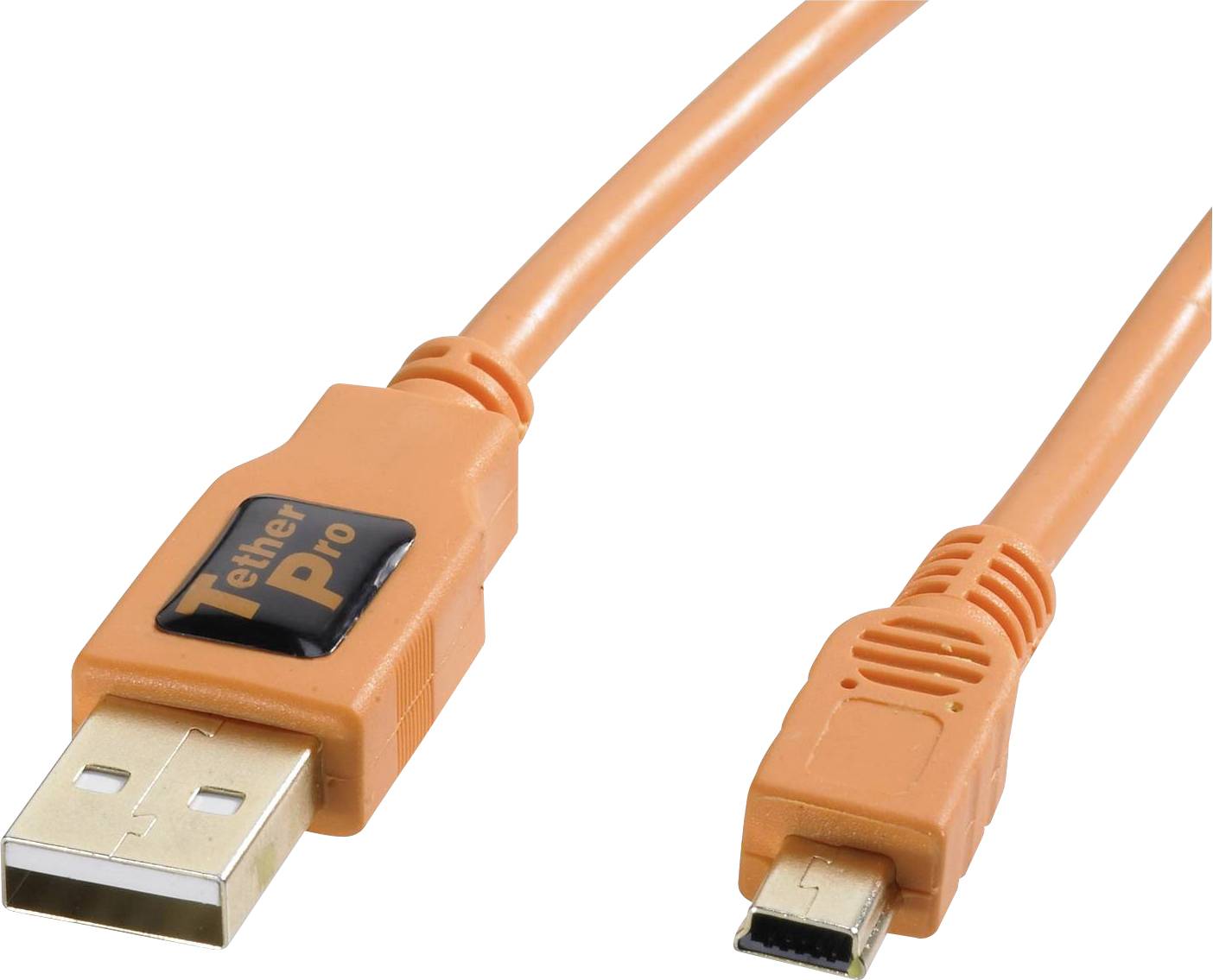 Tether Tools USB-Kabel USB-Mini-B Stecker, USB-A Stecker 4.60 m Orange CU5451