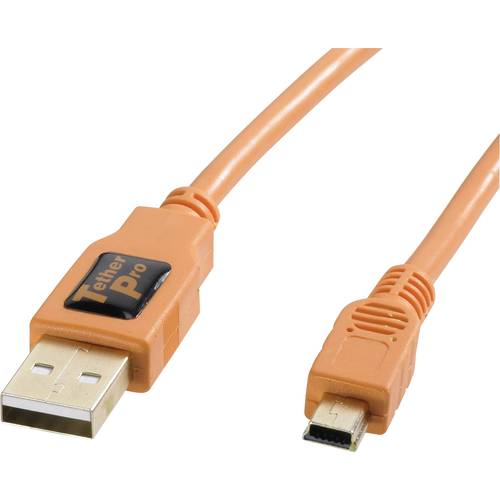 Tether Tools USB-Kabel USB-Mini-B Stecker, USB-A Stecker 4.60 m Orange CU5451