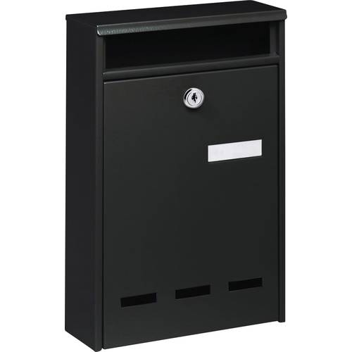 Burg Wächter WISMAR 771 S Briefkasten Stahl Schwarz Schlüsselschloss