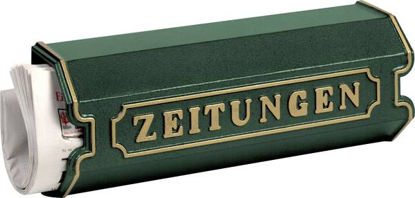 Burg Wächter 1890 GR Zeitungsrolle Gussaluminium Grün