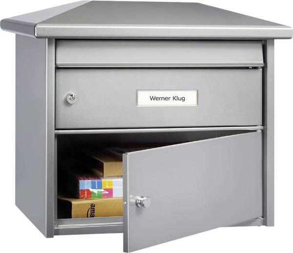 Burg Wächter EUROPA ch 732 SI  Briefkasten Stahlblech Silber Schlüsselschloss