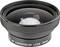 Ein Weitwinkel-Konverter-Objektiv mit der Aufschrift '0.43X HD Conversion Lens 49mm', geeignet für Kameras zur Bildvergrößerung.