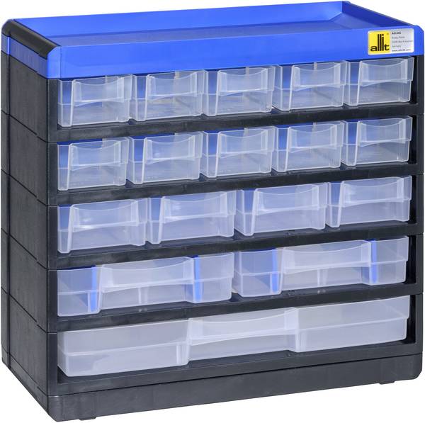 Allit 464610  Kleinteilmagazin   (B x H x T) 300 x 285 x 135 mm Schwarz, Blau 1 St.