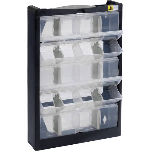 Allit 466250 Kleinteilmagazin neu (B x H x T) 300 x 465 x 80 mm Schwarz, Grau 1 St.