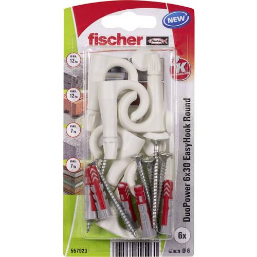 Fischer DuoPower 6x30 EasyHook Round K (6) Dübelsortiment 557923 1 Set