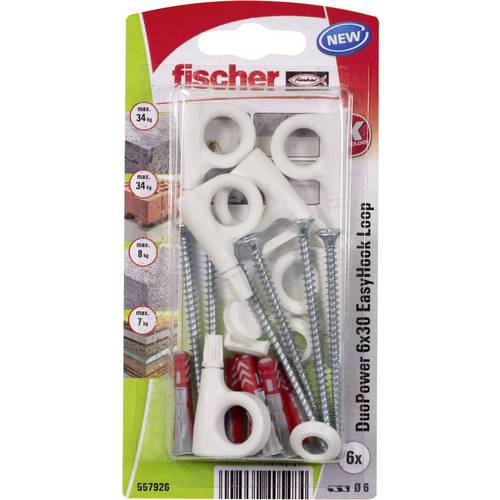 Fischer DuoPower 6x30 EasyHook Loop K (6) Dübelsortiment 557926 1 Set